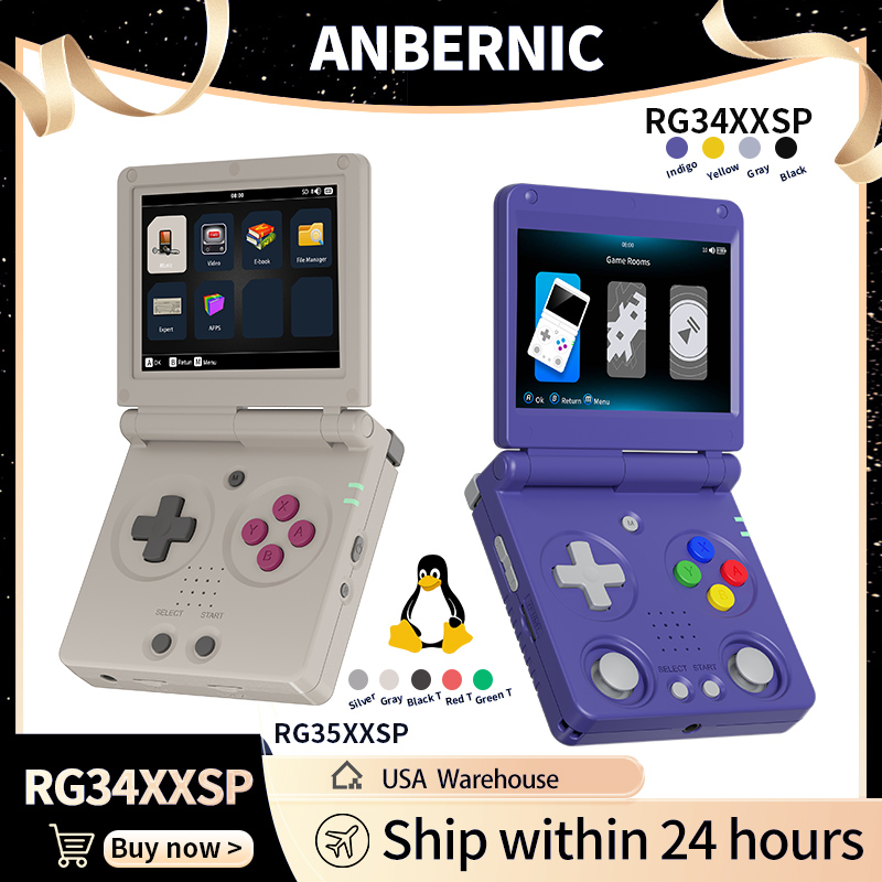 Retro Gaming Kiosk - Anbernic RG34XXSP RG35XXSP 플립 휴대용 게임