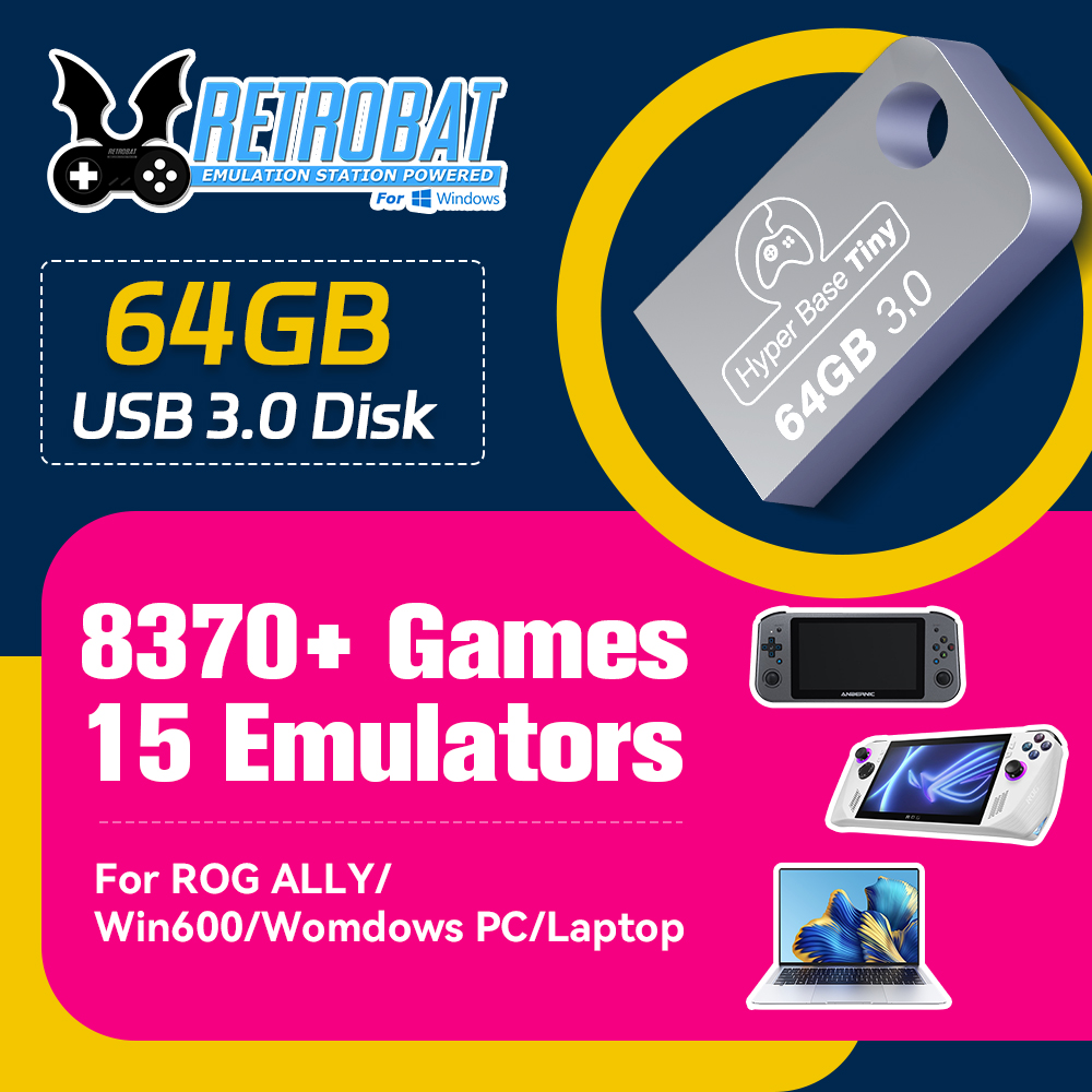Retro Gaming Kiosk - JMachen 64GB 휴대용 USB 3.0 게임용