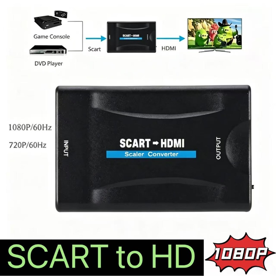 Scart To Hdmi - 풀 HD 1080P SCART-HDMI 호환 어댑터