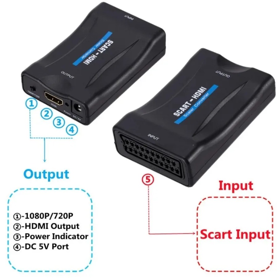 SCART-HDMI 호환 변환기 1080P 비디오 오디 - Scart To Hdmi 리뷰 및 가격