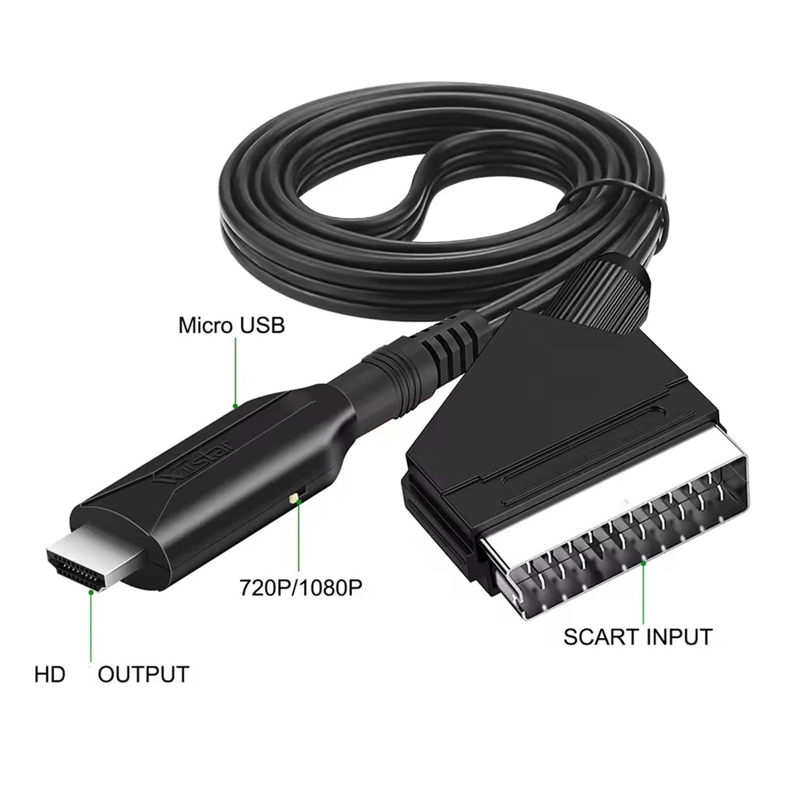SCART-HDMI 변환 케이블 비디오 및 오디오 어댑 - Scart To Hdmi 리뷰 및 가격