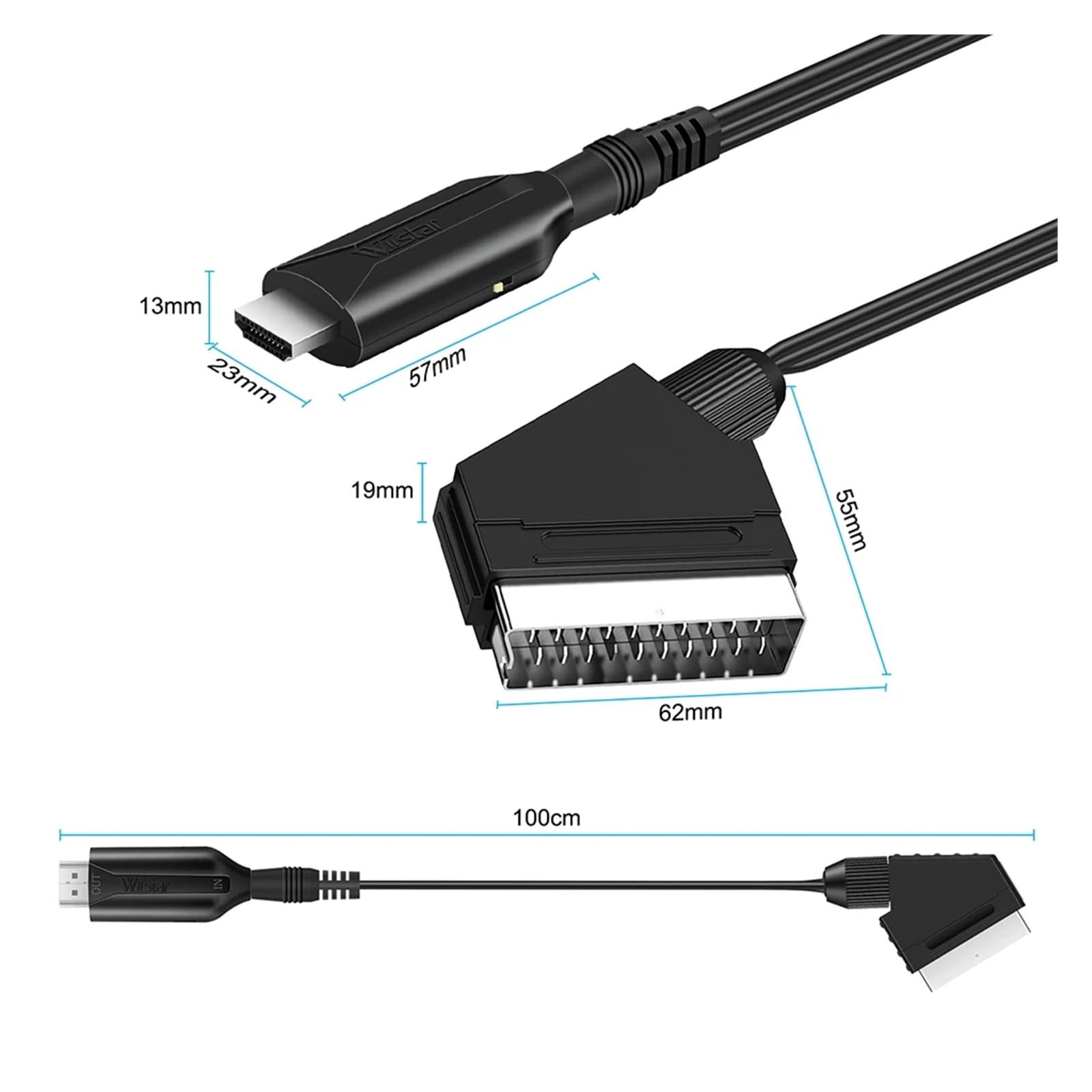 SCART-HDMI 변환 케이블 비디오 및 오디오 어댑 - Scart To Hdmi 리뷰 및 가격