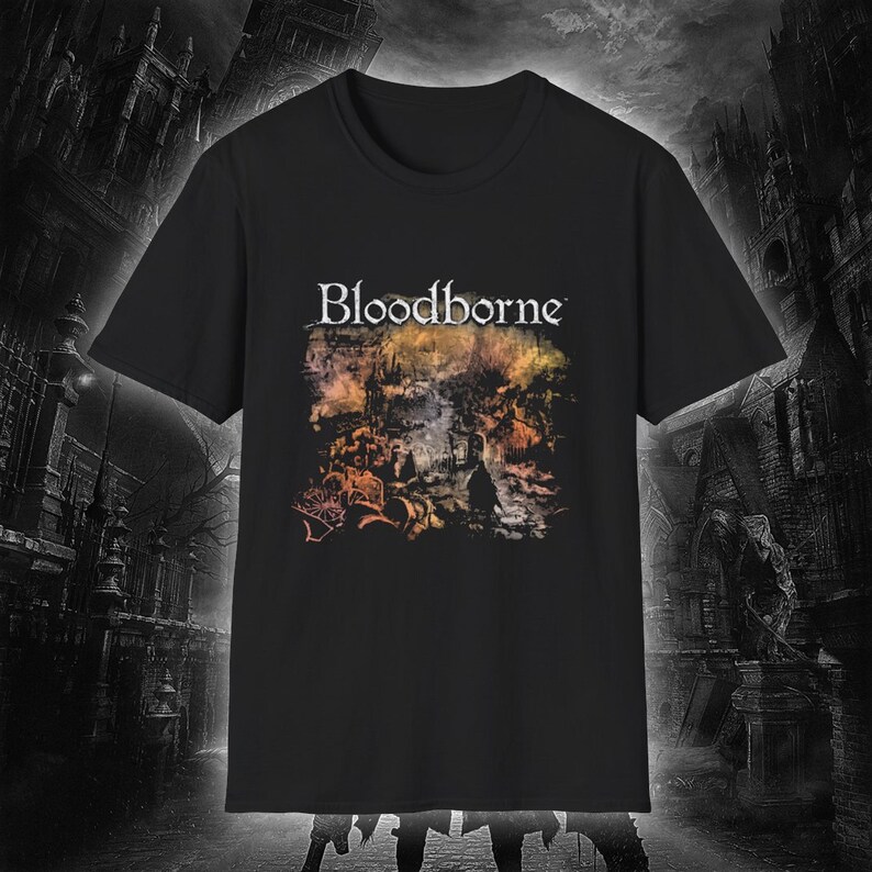 Bloodborne Dark Souls 게임 티셔츠 오 - Retro Gaming T Shirt 리뷰 및 가격