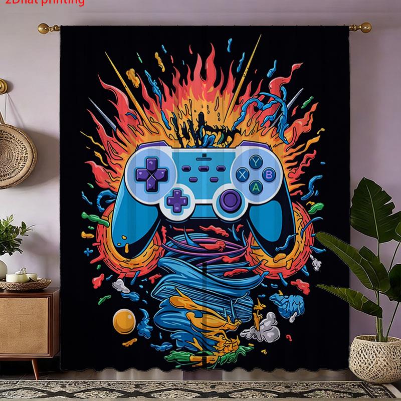 레트로 게임 컨트롤러 커튼 팝 문화 비디오 게임 아트  - Retro Gaming Youtube 리뷰 및 가격