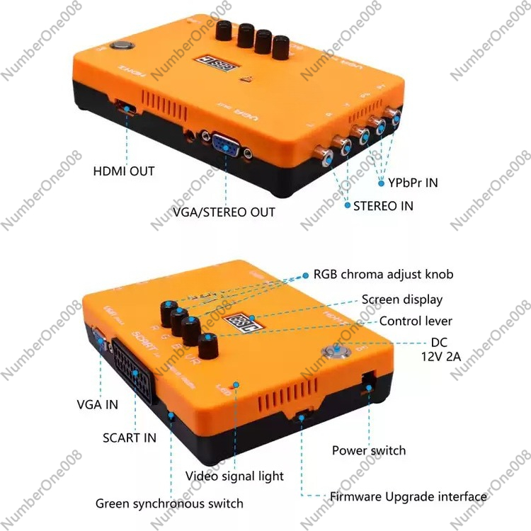 저해상도 게임 RGBS 컴포넌트 비디오를 VGA HDM - Scart To Hdmi 리뷰 및 가격