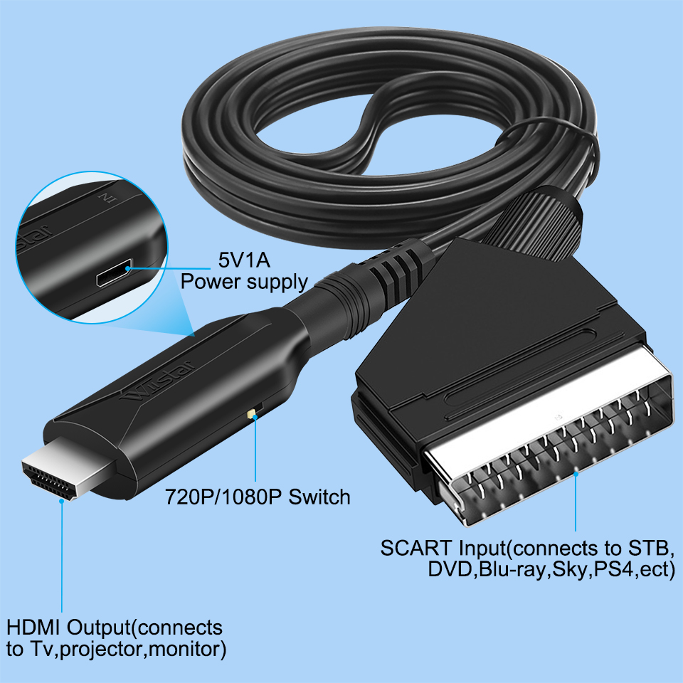 Scart-HDMI 변환기 1080P 비디오 오디오 어 - Scart To Hdmi 리뷰 및 가격