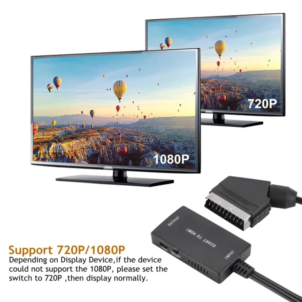 케이블이 있는 HD1080P SCART-HDMI 호환  - Scart To Hdmi 리뷰 및 가격